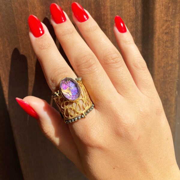 purple copper ring pyrites